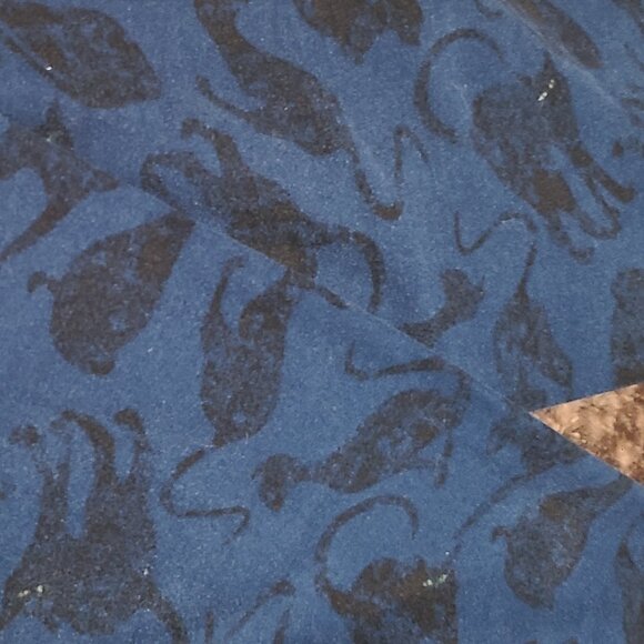 Lularoe blue background black cat green/ yellow eyes  leggings  GUC  One Size - Picture 2 of 5